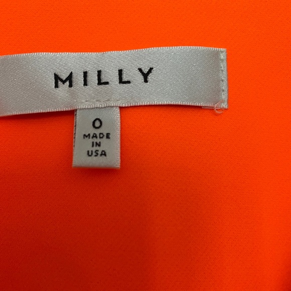 Milly New York Orange Cary Nicole Bell Sleeve Top - Picture 4 of 4